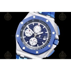 Royal Oak Offshore 26400 SS/CER/Blue RU Blue/White/Stk TKF A3126 Mod