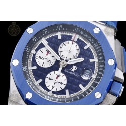 Royal Oak Offshore 26400 SS/CER/Blue RU Blue/White/Stk TKF A3126 Mod