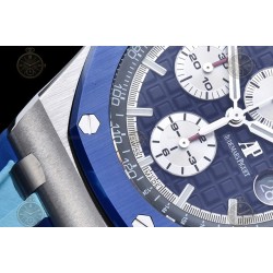 Royal Oak Offshore 26400 SS/CER/Blue RU Blue/White/Stk TKF A3126 Mod