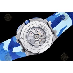 Royal Oak Offshore 26400 SS/CER/Blue RU Blue/White/Stk TKF A3126 Mod