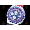 Royal Oak Offshore 26400 SS/CER/Blue/Red RU Blue/White/Stk TKF A3126 Mod