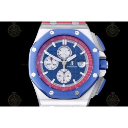 Royal Oak Offshore 26400 SS/CER/Blue/Red RU Blue/White/Stk TKF A3126 Mod