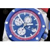 Royal Oak Offshore 26400 SS/CER/Blue/Red RU Blue/White/Stk TKF A3126 Mod