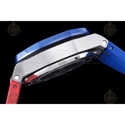 Royal Oak Offshore 26400 SS/CER/Blue/Red RU Blue/White/Stk TKF A3126 Mod