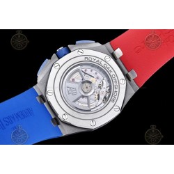 Royal Oak Offshore 26400 SS/CER/Blue/Red RU Blue/White/Stk TKF A3126 Mod