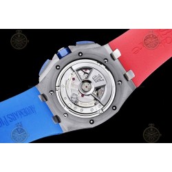 Royal Oak Offshore 26400 SS/CER/Blue/Red RU Blue/White/Stk TKF A3126 Mod