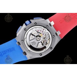 Royal Oak Offshore 26400 SS/CER/Blue/Red RU Blue/White/Stk TKF A3126 Mod