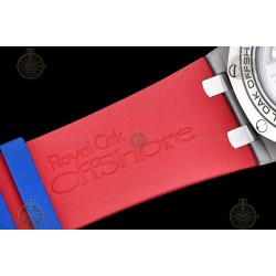 Royal Oak Offshore 26400 SS/CER/Blue/Red RU Blue/White/Stk TKF A3126 Mod