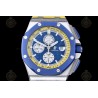 Royal Oak Offshore 26400 SS/CER/Blue/Yellow RU Blue/White/Stk TKF A3126 Mod