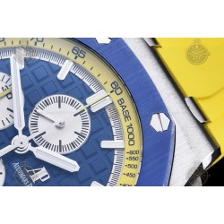 Royal Oak Offshore 26400 SS/CER/Blue/Yellow RU Blue/White/Stk TKF A3126 Mod