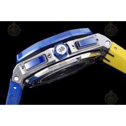 Royal Oak Offshore 26400 SS/CER/Blue/Yellow RU Blue/White/Stk TKF A3126 Mod