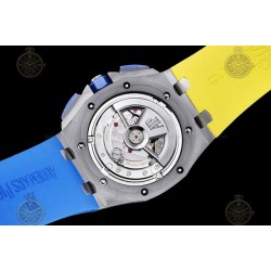 Royal Oak Offshore 26400 SS/CER/Blue/Yellow RU Blue/White/Stk TKF A3126 Mod