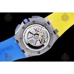 Royal Oak Offshore 26400 SS/CER/Blue/Yellow RU Blue/White/Stk TKF A3126 Mod