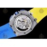 Royal Oak Offshore 26400 SS/CER/Blue/Yellow RU Blue/White/Stk TKF A3126 Mod