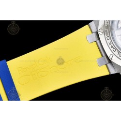 Royal Oak Offshore 26400 SS/CER/Blue/Yellow RU Blue/White/Stk TKF A3126 Mod