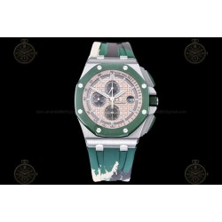 Royal Oak Offshore 26400 SS/CER/Green RU Cream/Black/Stk TKF A3126 Mod