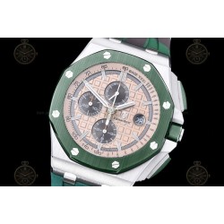 Royal Oak Offshore 26400 SS/CER/Green RU Cream/Black/Stk TKF A3126 Mod