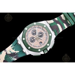 Royal Oak Offshore 26400 SS/CER/Green RU Cream/Black/Stk TKF A3126 Mod