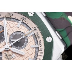 Royal Oak Offshore 26400 SS/CER/Green RU Cream/Black/Stk TKF A3126 Mod