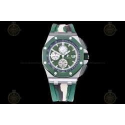 Royal Oak Offshore 26400 SS/CER/Green RU Green/White/Stk TKF A3126 Mod