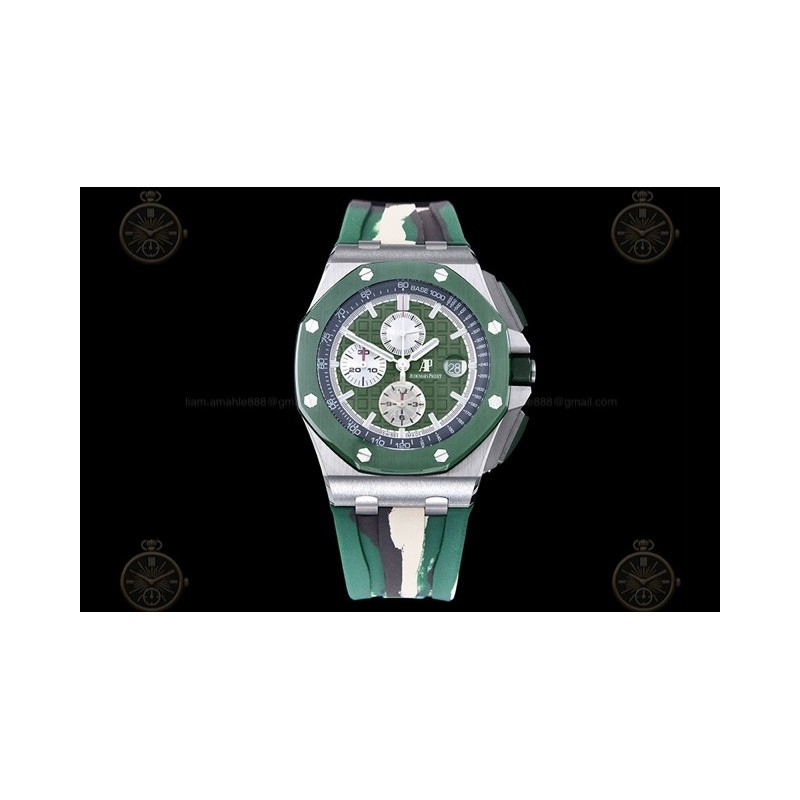 Royal Oak Offshore 26400 SS/CER/Green RU Green/White/Stk TKF A3126 Mod