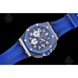 Royal Oak Offshore 26405 CER/CER/Blue RU Smoked Blue/Black/White/Num TKF A3126 Mod