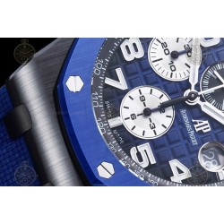 Royal Oak Offshore 26405 CER/CER/Blue RU Smoked Blue/Black/White/Num TKF A3126 Mod