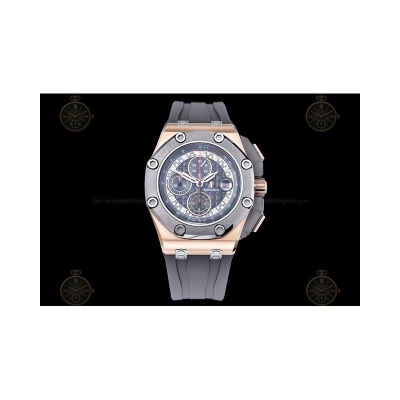 Royal Oak Offshore 26568 RG/CER/Grey RU Grey/Black/Stk TKF A3126 Mod