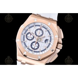 Royal Oak Offshore 26568 RG/White RU White/Stk TKF A3126 Mod