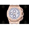 Royal Oak Offshore 26568 RG/White RU White/Stk TKF A3126 Mod