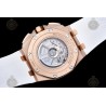 Royal Oak Offshore 26568 RG/White RU White/Stk TKF A3126 Mod