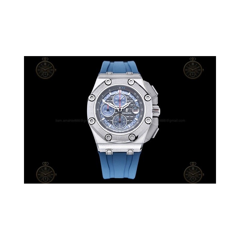 Royal Oak Offshore 26568 SS/Blue RU Grey/Blue/Stk TKF A3126 Mod