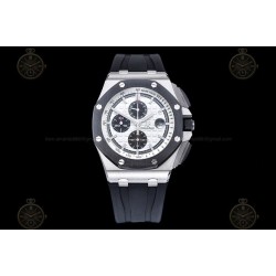 Royal Oak Offshore 26400 SS/RU White/Black/Stk TKF A3126 Mod