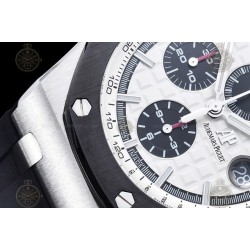 Royal Oak Offshore 26400 SS/RU White/Black/Stk TKF A3126 Mod