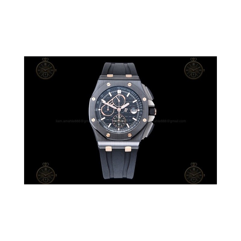 Royal Oak Offshore 26405CE CER/RG/RU Black/Black/Stk TKF A3126 Mod