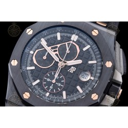 Royal Oak Offshore 26405CE CER/RG/RU Black/Black/Stk TKF A3126 Mod