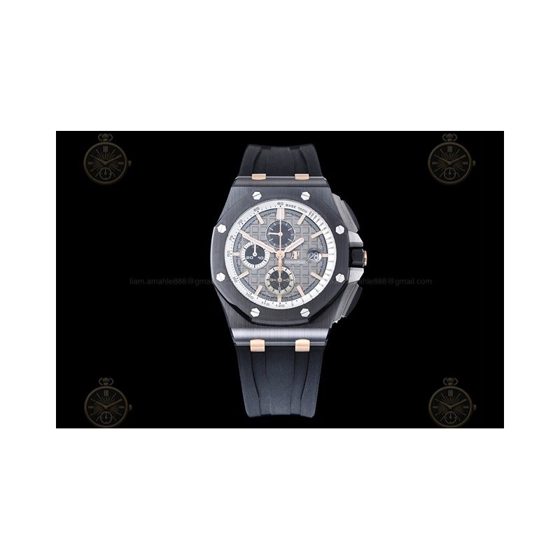 Royal Oak Offshore 26405CE CER/RG/RU Grey/Black/Stk TKF A3126 Mod