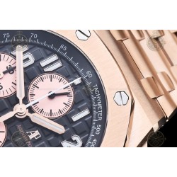 Royal Oak Offshore RG/RG Black/Rose Gold/Num TKF A3126 Mod