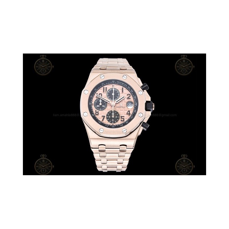 Royal Oak Offshore RG/RG Rose Gold/Black/Num TKF A3126 Mod