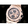 Royal Oak Offshore RG/RG Rose Gold/Black/Num TKF A3126 Mod