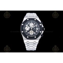 Royal Oak Offshore Chrono 42mm SS/RU/SS Black/White/Num TKF A3126 Mod