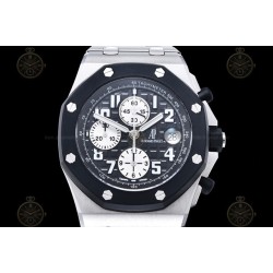 Royal Oak Offshore Chrono 42mm SS/RU/SS Black/White/Num TKF A3126 Mod