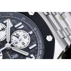 Royal Oak Offshore Chrono 42mm SS/RU/SS Black/White/Num TKF A3126 Mod