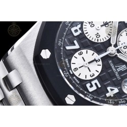 Royal Oak Offshore Chrono 42mm SS/RU/SS Black/White/Num TKF A3126 Mod