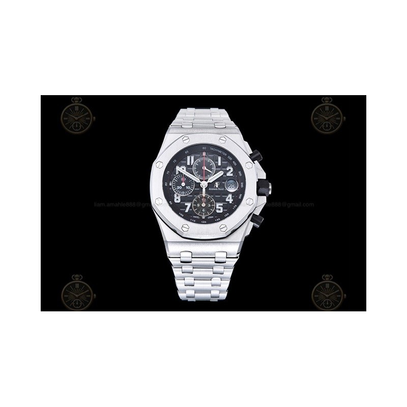 Royal Oak Offshore Chrono 42mm SS/SS Black/Black/Num TKF A3126 Mod