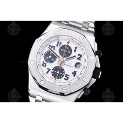 Royal Oak Offshore Chrono 42mm SS/SS White/Black/Num TKF A3126 Mod