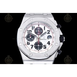 Royal Oak Offshore Chrono 42mm SS/SS White/Black/Num TKF A3126 Mod