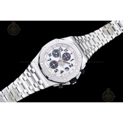 Royal Oak Offshore Chrono 42mm SS/SS White/Black/Num TKF A3126 Mod