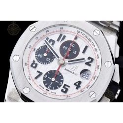 Royal Oak Offshore Chrono 42mm SS/SS White/Black/Num TKF A3126 Mod