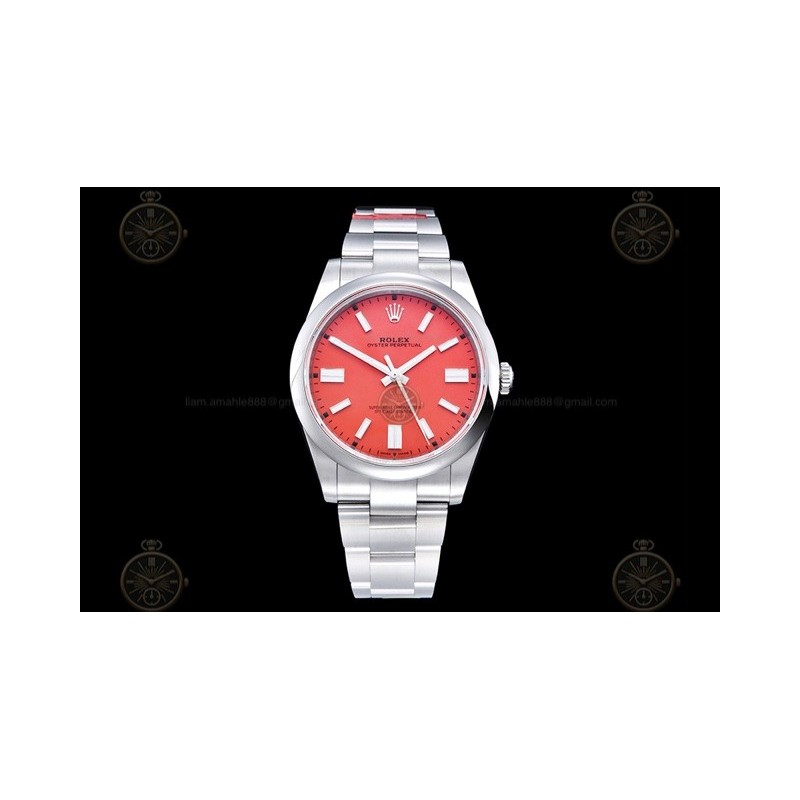 Oyster Perpetual 41mm 124300 904L SS/Oys Red/Stk VSF V2 VS3230